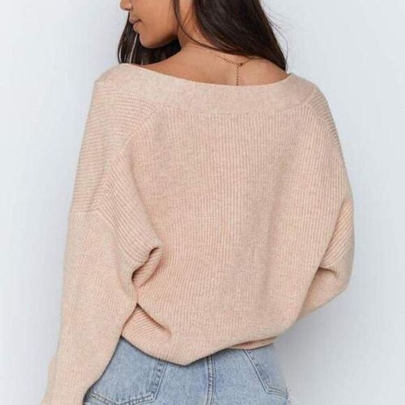 Beginning Boutique Carley Pink Button Down Oversized Drop Sleeve Cardigan (S/M) - Picture 3 of 15